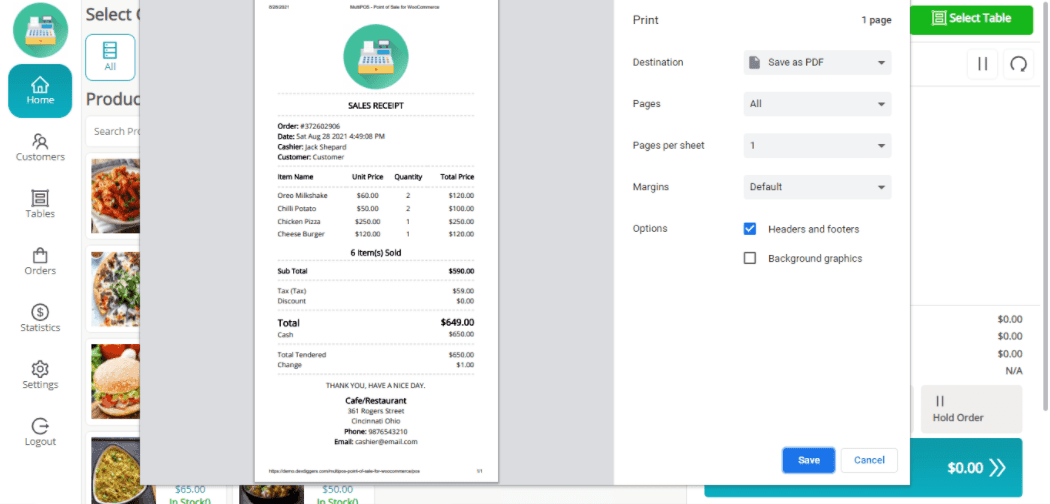 Sales Receipt/Invoice